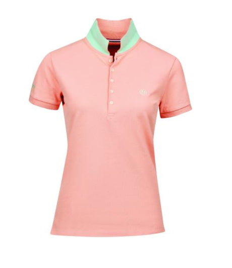 Dublin Lily Cap Sleeve Ladies Polo #colour_salmon-orange