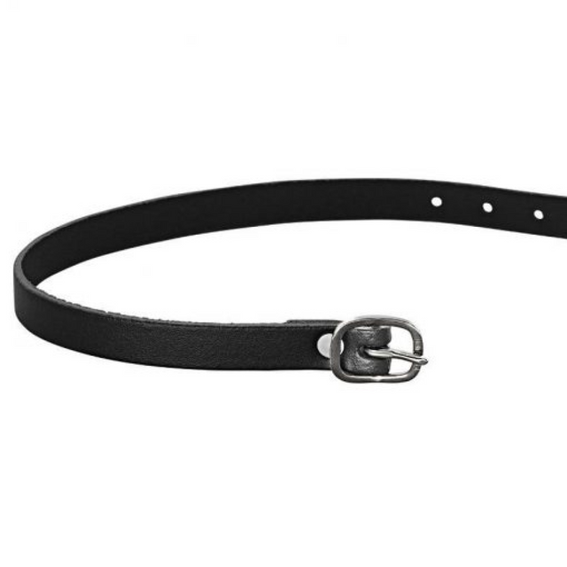 Mackey Leather Spur Straps #colour_black