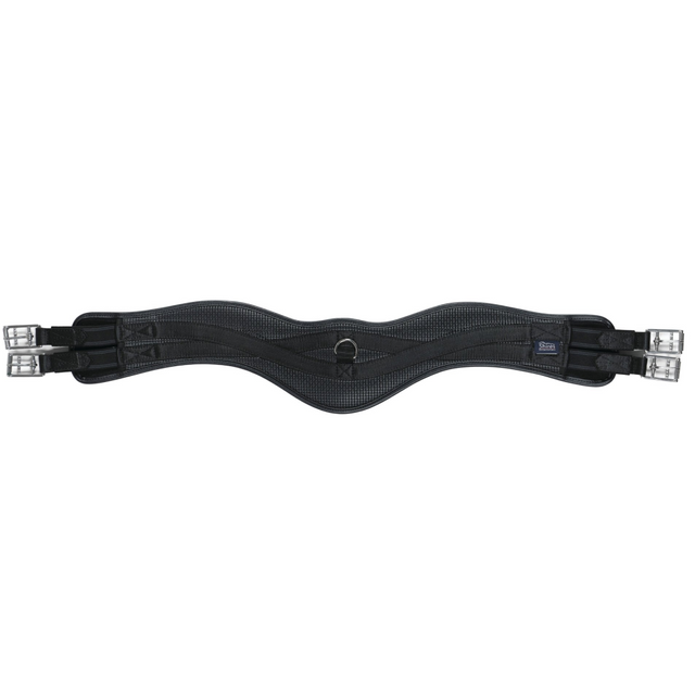 Shires Anti-Chafe Anatomic Girth With Elastic #colour_black