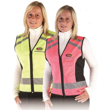 HyVIZ Waistcoat - Please Pass Wide & Slow #colour_yellow-black #colour_pink-black