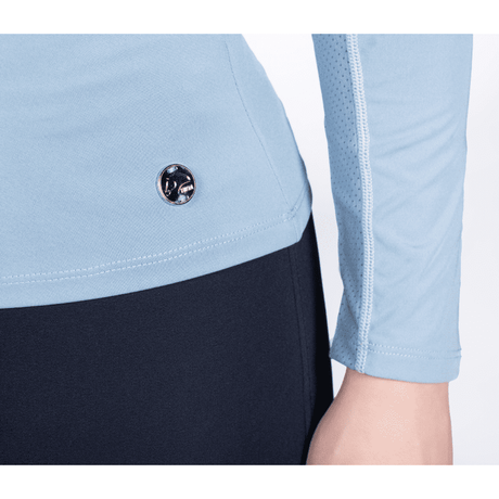 HKM Bloomsbury Long Sleeve Functional Shirt #colour_smokey-blue