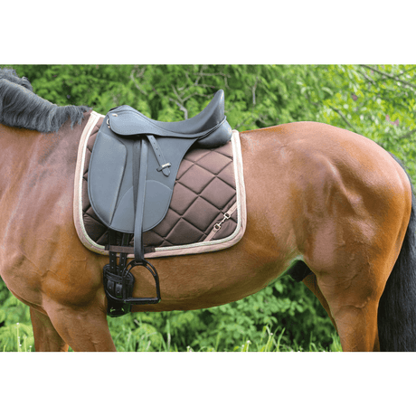 HKM Golden Gate Bit Saddle Cloth #colour_dark-brown