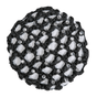 HKM Hair Net With Glitter Stones #colour_black