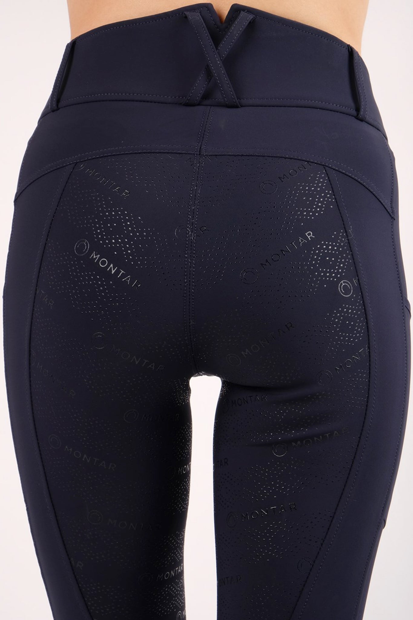 Montar Makayla Hybrid Full Grip Riding Tights #colour_navy