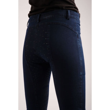 Montar Junior Crystal Detail Full Grip Adjustable Breeches #colour_denim