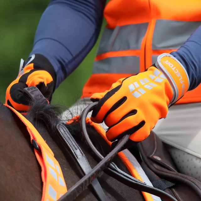 EQUI-FLECTOR Riding Gloves #colour_orange