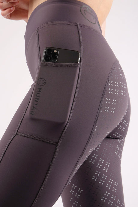 Montar Selena Full Grip Junior Riding Tights #colour_grey